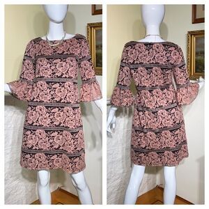 NWT Eliza J. New York Lace Sheath Dress Bell Sleeves